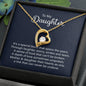 Daughter A Special Bond Heart Necklace Gift-[Heartfelt Family Gift]