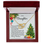 Daughter Christmas Interlocking Hearts Necklace-[Heartfelt Family Gift]