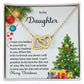Daughter Christmas Interlocking Hearts Necklace-[Heartfelt Family Gift]