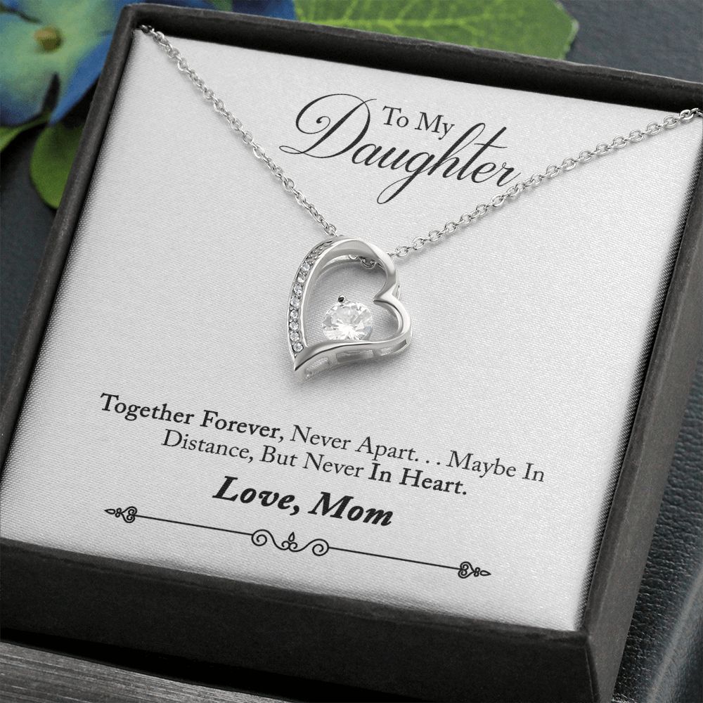Daughter Distance Forever Love Heart Necklace-[Heartfelt Family Gift]