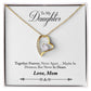 Daughter Distance Forever Love Heart Necklace-[Heartfelt Family Gift]