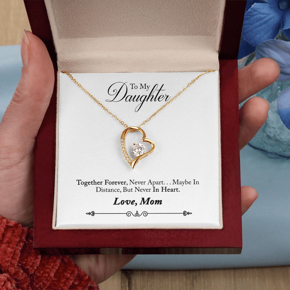 Daughter Distance Forever Love Heart Necklace-[Heartfelt Family Gift]