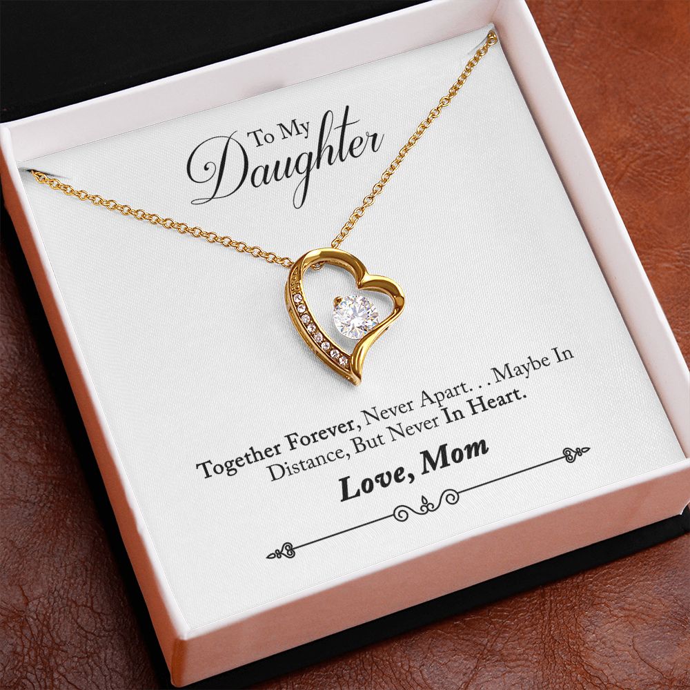 Daughter Distance Forever Love Heart Necklace-[Heartfelt Family Gift]
