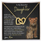 Daughter Enjoy The Ride Interlocking Hearts Necklace-[Heartfelt Family Gift]