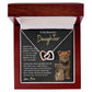 Daughter Enjoy The Ride Interlocking Hearts Necklace-[Heartfelt Family Gift]