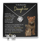 Daughter Enjoy The Ride Love Knot Necklace and Earring Gift Set-[Heartfelt Family Gift]