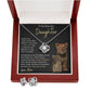 Daughter Enjoy The Ride Love Knot Necklace and Earring Gift Set-[Heartfelt Family Gift]
