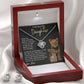 Daughter Enjoy The Ride Love Knot Necklace and Earring Gift Set-[Heartfelt Family Gift]