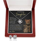 Daughter Enjoy The Ride Love Knot Necklace and Earring Gift Set-[Heartfelt Family Gift]