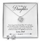Daughter From Dad Love Knot Pendant Necklace and Earring Set-[Heartfelt Family Gift]
