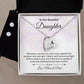 Daughter Heart Necklace and Earring Set-[Heartfelt Family Gift]