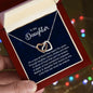 Daughter Hearts As One Interlocking Hearts Necklace Gift-[Heartfelt Family Gift]
