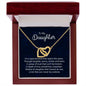 Daughter Hearts As One Interlocking Hearts Necklace Gift-[Heartfelt Family Gift]