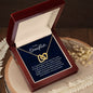 Daughter Hearts As One Interlocking Hearts Necklace Gift-[Heartfelt Family Gift]