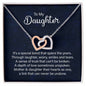 Daughter Hearts As One Interlocking Hearts Necklace Gift-[Heartfelt Family Gift]