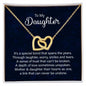 Daughter Hearts As One Interlocking Hearts Necklace Gift-[Heartfelt Family Gift]