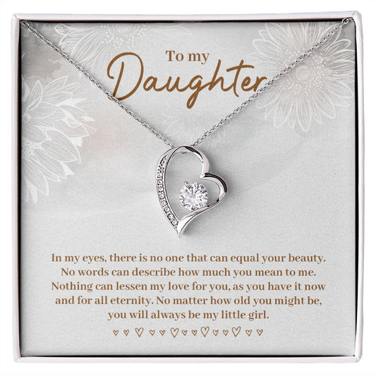 Daughter In My Eyes -Forever Love Heart Necklace-[Heartfelt Family Gift]