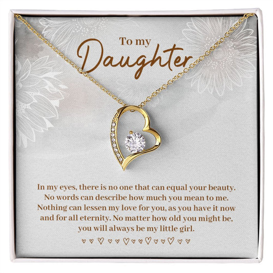 Daughter In My Eyes -Forever Love Heart Necklace-[Heartfelt Family Gift]