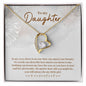 Daughter In My Eyes -Forever Love Heart Necklace-[Heartfelt Family Gift]
