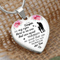 Daughter In My Eyes Heart Necklace Personalized Engraving-[Heartfelt Family Gift]