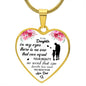 Daughter In My Eyes Heart Necklace Personalized Engraving-[Heartfelt Family Gift]