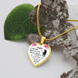 Daughter In My Eyes Heart Necklace Personalized Engraving-[Heartfelt Family Gift]