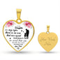Daughter In My Eyes Heart Necklace Personalized Engraving-[Heartfelt Family Gift]