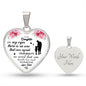 Daughter In My Eyes Heart Necklace Personalized Engraving-[Heartfelt Family Gift]