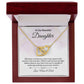 Daughter Interlocking Hearts Necklace-[Heartfelt Family Gift]