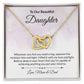 Daughter Interlocking Hearts Necklace-[Heartfelt Family Gift]