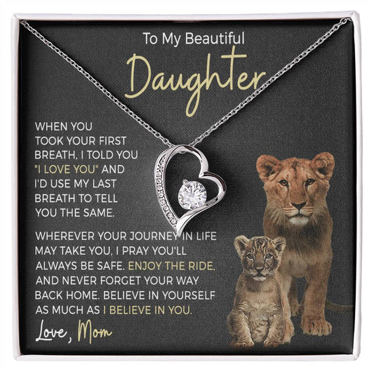 Daughter Journey Forever Love Heart Necklace-[Heartfelt Family Gift]