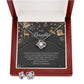 Daughter Knot Necklace and Earring Set-[Heartfelt Family Gift]
