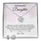 Daughter Knot Necklace and Earring Set-[Heartfelt Family Gift]