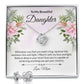 Daughter Lilies Knot Necklace and Earring Set-[Heartfelt Family Gift]