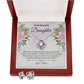Daughter Lilies Knot Necklace and Earring Set-[Heartfelt Family Gift]