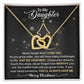 Daughter Merry Christmas Interlocking Hearts Necklace Gift-[Heartfelt Family Gift]