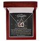 Daughter Merry Christmas Interlocking Hearts Necklace Gift-[Heartfelt Family Gift]