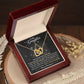 Daughter Merry Christmas Interlocking Hearts Necklace Gift-[Heartfelt Family Gift]