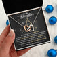 Daughter Merry Christmas Interlocking Hearts Necklace Gift-[Heartfelt Family Gift]