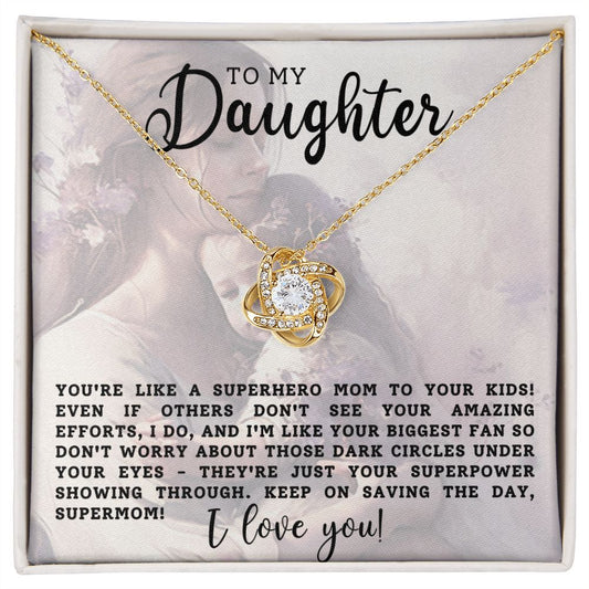 Daughter Motherhood Love Knot Necklace-[Heartfelt Family Gift]