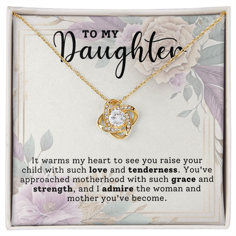 Daughter Motherhood Love Knot Necklace-[Heartfelt Family Gift]
