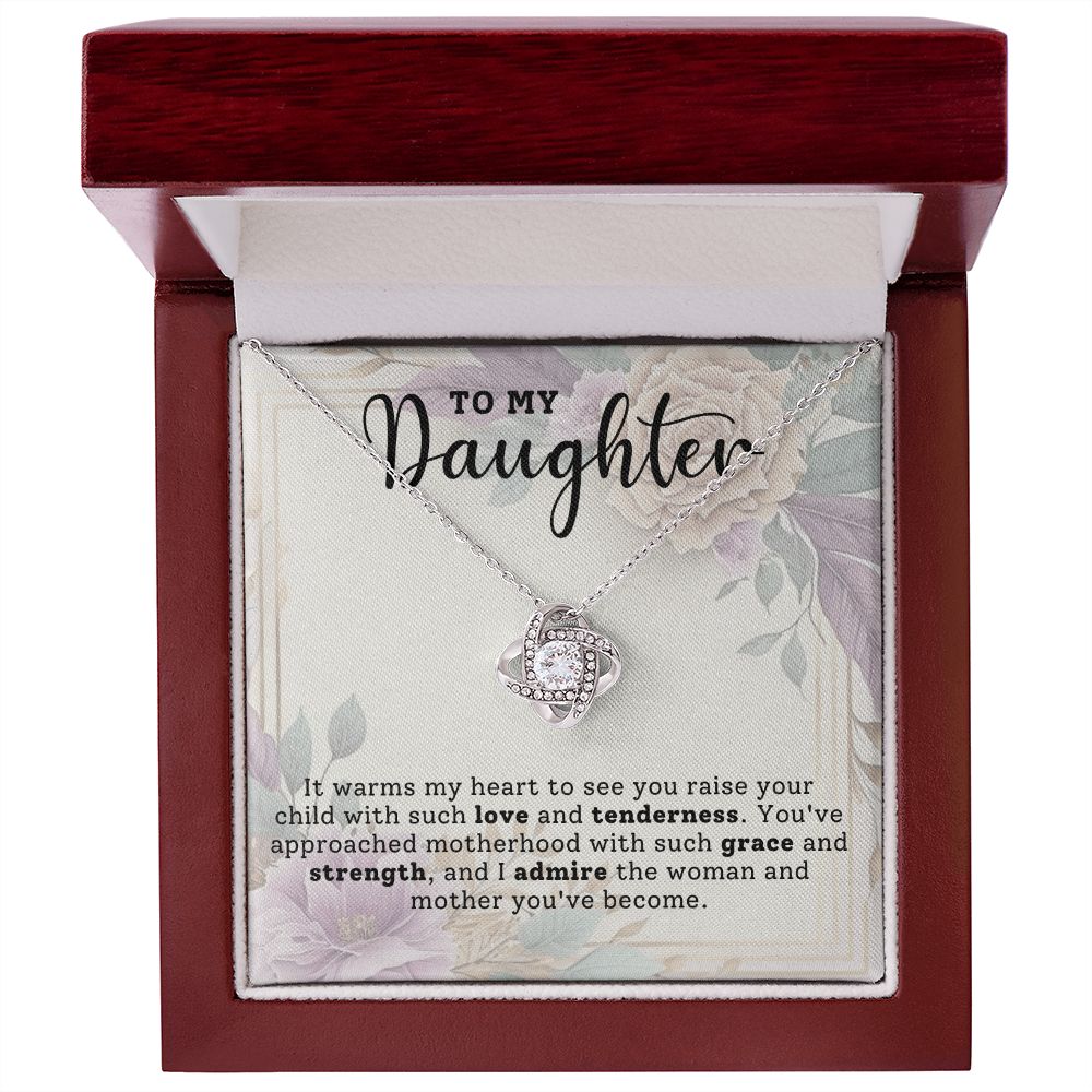 Daughter Motherhood Love Knot Necklace-[Heartfelt Family Gift]