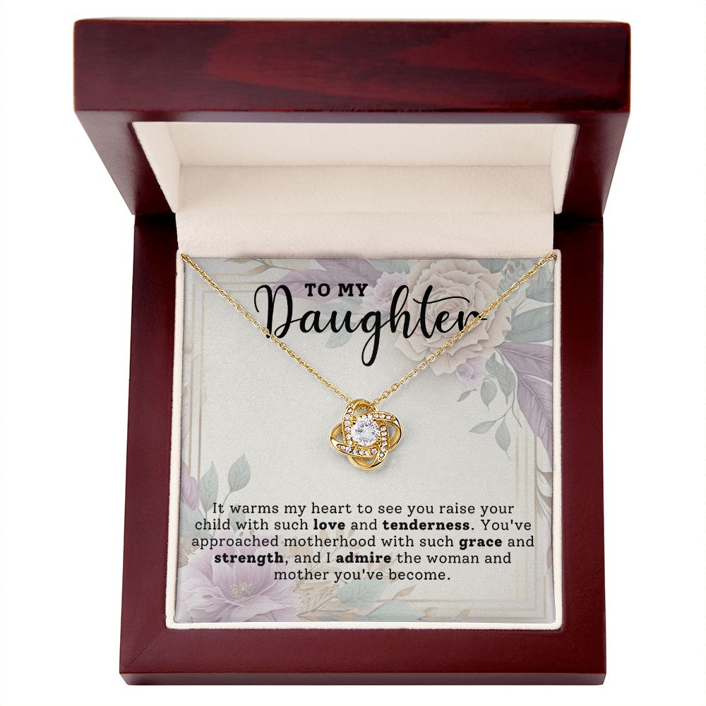 Daughter Motherhood Love Knot Necklace-[Heartfelt Family Gift]