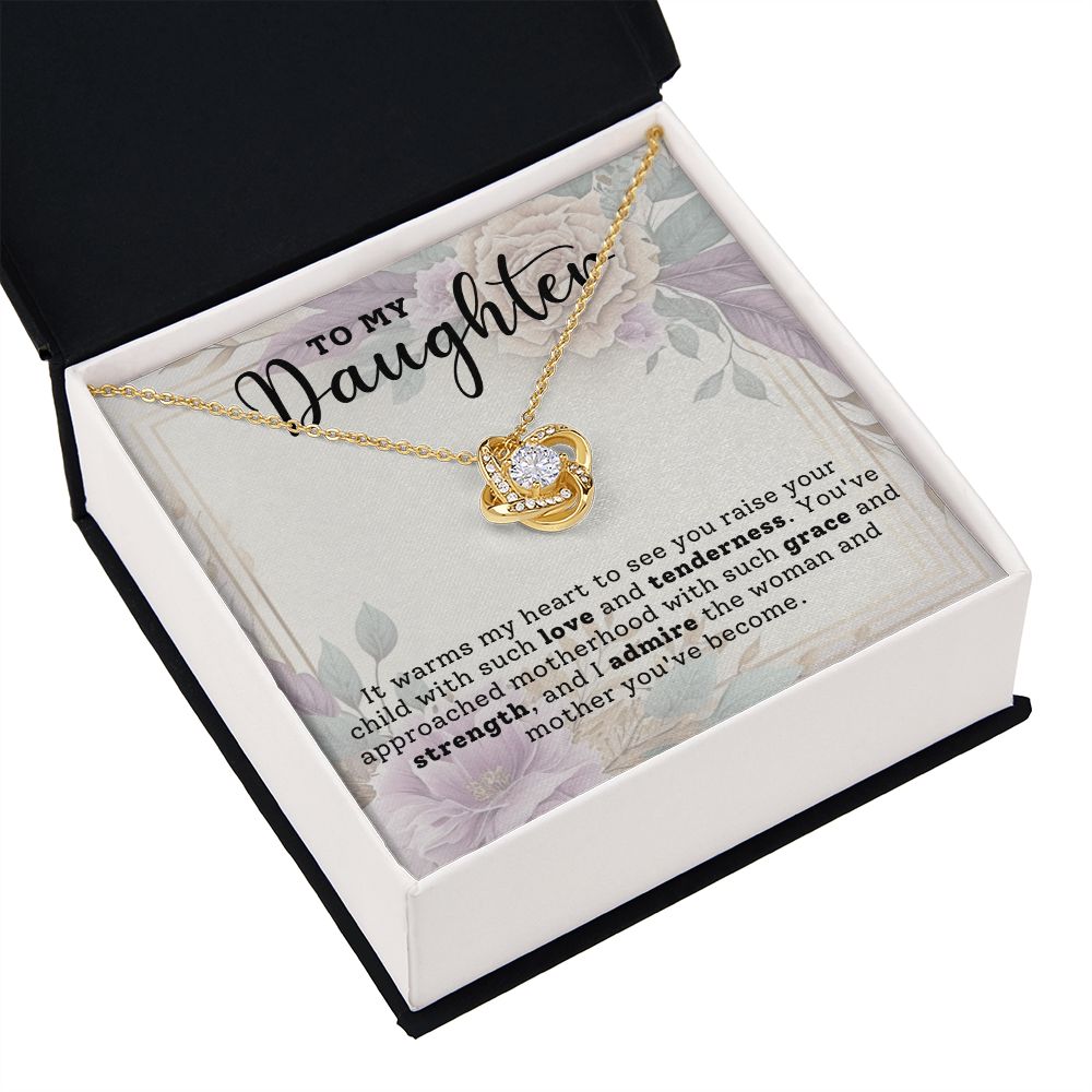 Daughter Motherhood Love Knot Necklace-[Heartfelt Family Gift]
