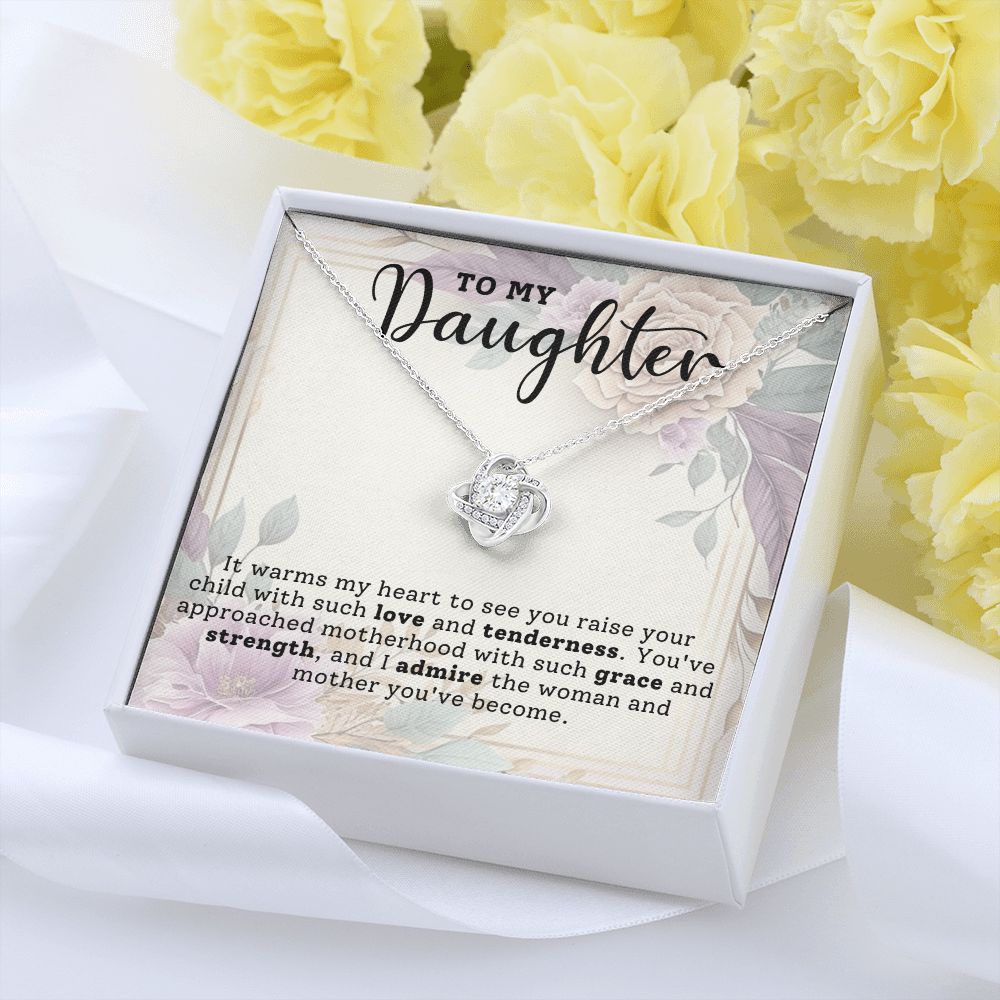 Daughter Motherhood Love Knot Necklace-[Heartfelt Family Gift]