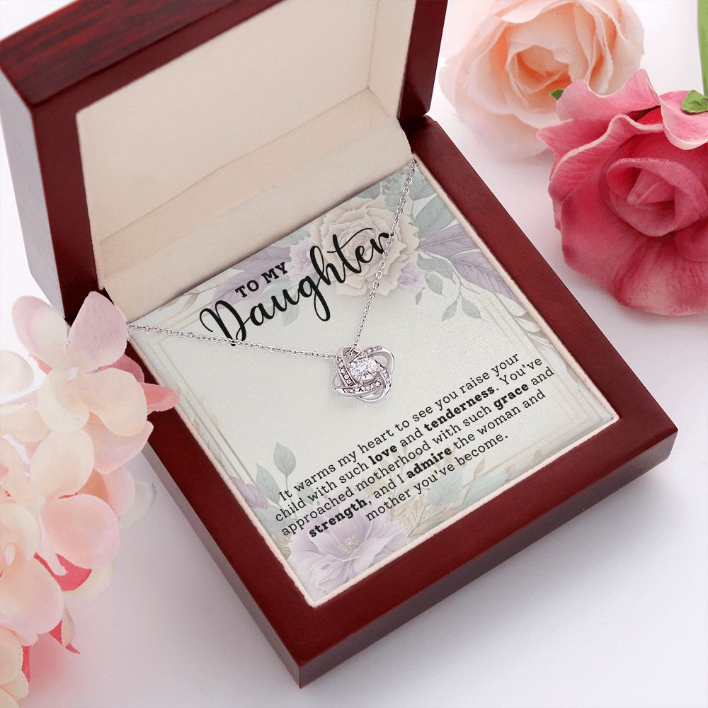 Daughter Motherhood Love Knot Necklace-[Heartfelt Family Gift]
