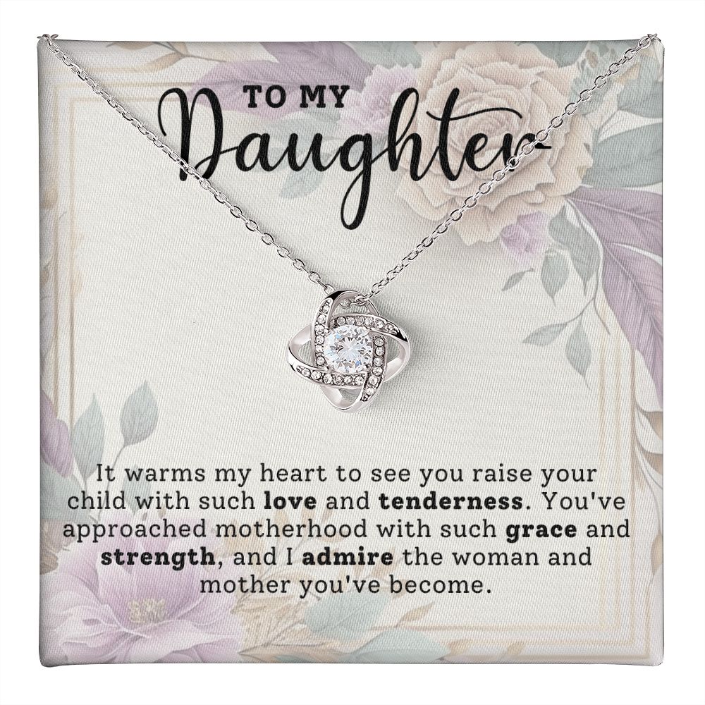 Daughter Motherhood Love Knot Necklace-[Heartfelt Family Gift]