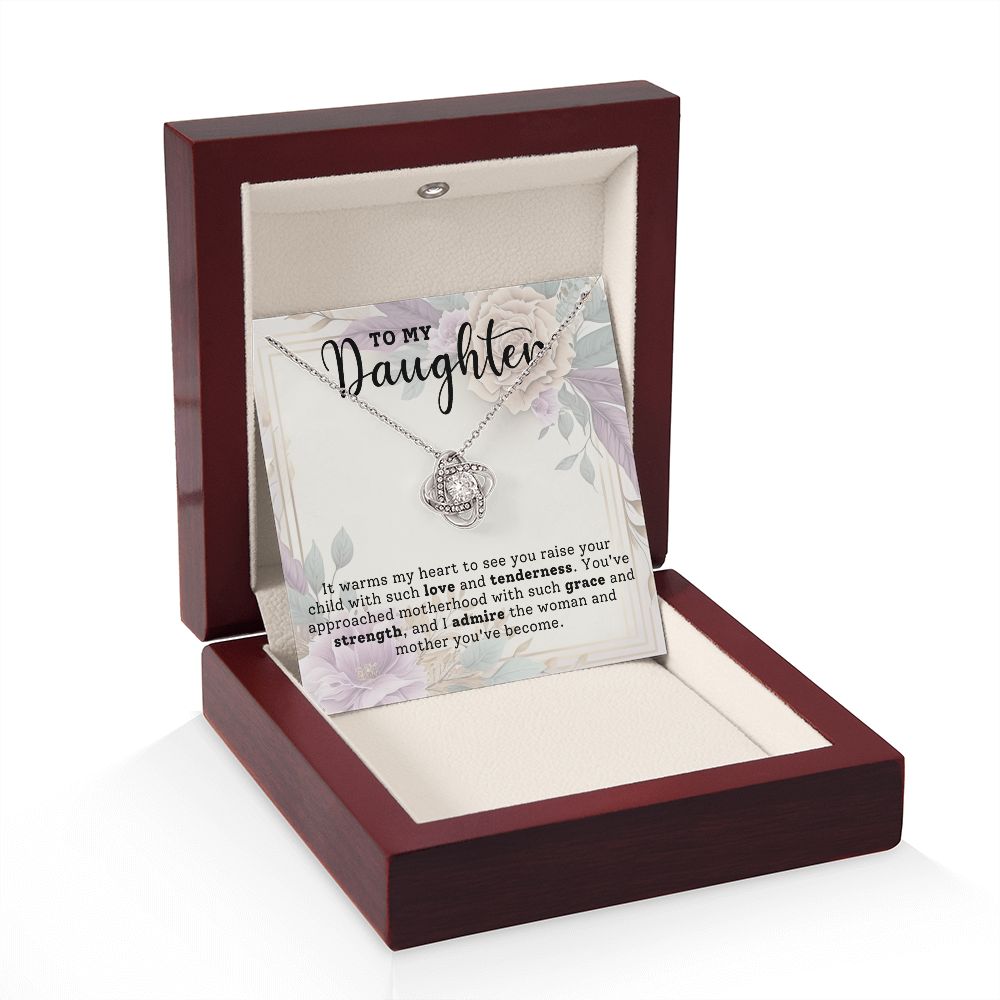 Daughter Motherhood Love Knot Necklace-[Heartfelt Family Gift]