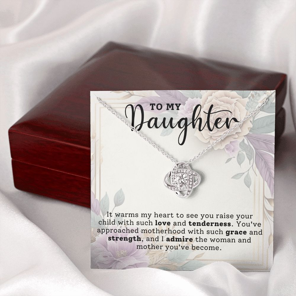 Daughter Motherhood Love Knot Necklace-[Heartfelt Family Gift]