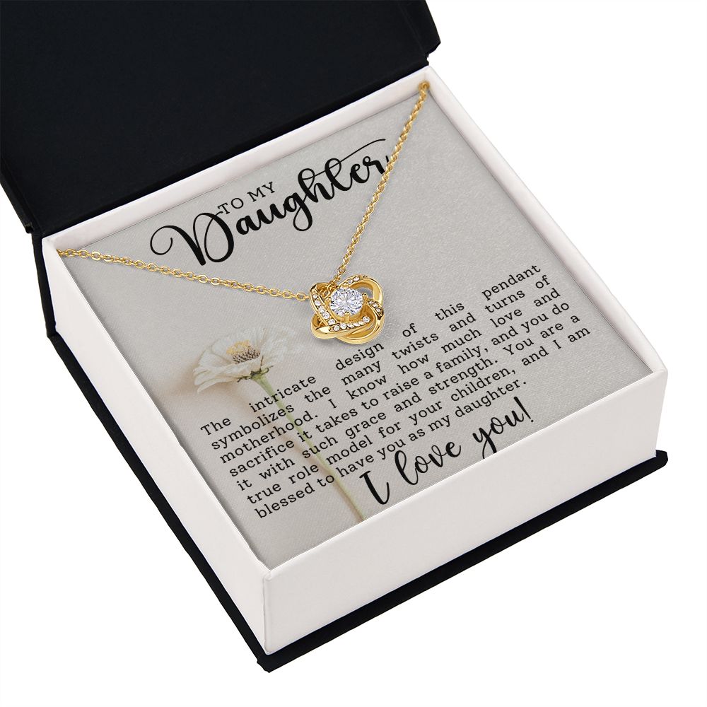 Daughter Motherhood Love Knot Necklace-[Heartfelt Family Gift]